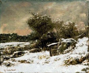 Winter Scene Oil painting by Gustave Courbet