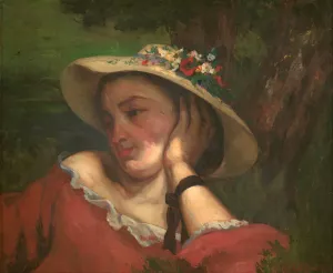 Young Ladies On The Bank Of The Seine - Fragment Of A Painting by Gustave Courbet Oil Painting