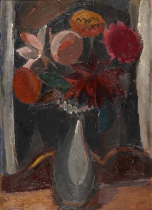 A Bunch Of Dark Flowers by Gustave De Smet Oil Painting