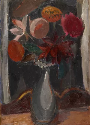 A Bunch Of Dark Flowers by Gustave De Smet Oil Painting