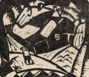 Landscape with a Potato Lifter by Gustave De Smet Oil Painting