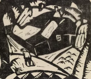 Landscape with a Potato Lifter by Gustave De Smet Oil Painting