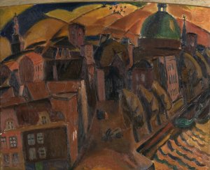 The Green Dome Church in Amsterdam by Gustave De Smet Oil Painting