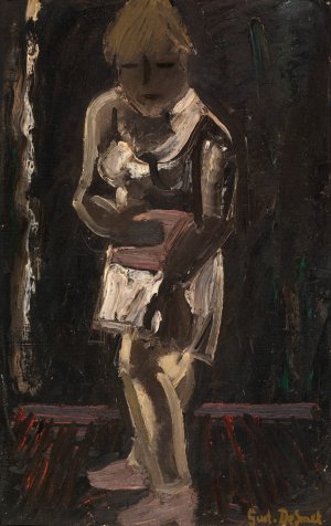White Shirt on Black Ground by Gustave De Smet Oil Painting