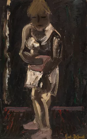 White Shirt on Black Ground by Gustave De Smet Oil Painting