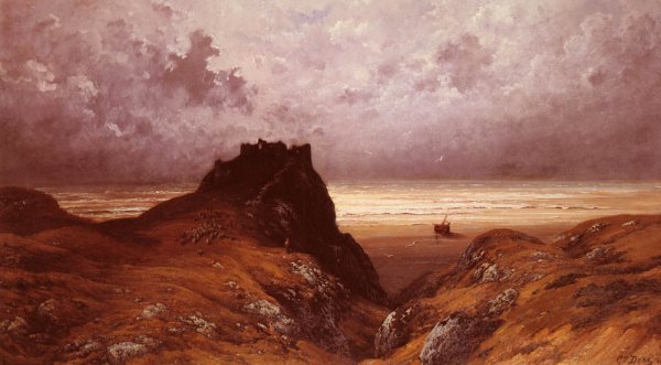 Main Product Photo of Castle on the Isle of Skye Painting by Gustave Dore