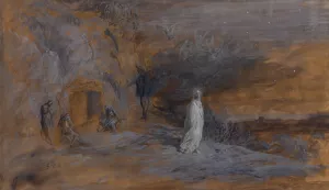 Christ coming out of the tomb by Gustave Dore Oil Painting