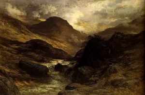 Gorge In The Mountains by Gustave Dore Oil Painting