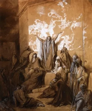 Jeremiah Preaching to His Followers by Gustave Dore Oil Painting