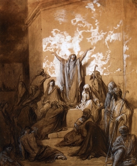 Main Product Photo of Jeremiah Preaching to His Followers Painting by Gustave Dore