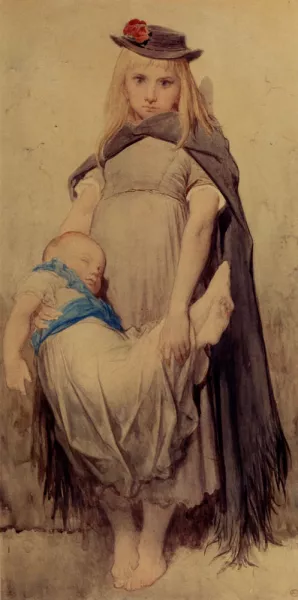 Jeune Mendiante by Gustave Dore - Oil Painting Reproduction