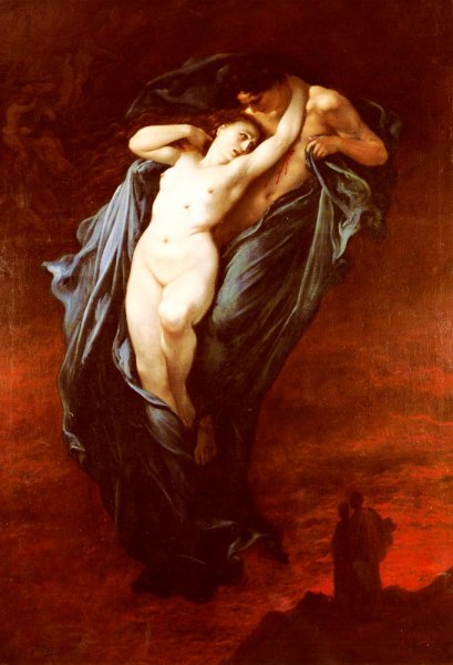 Main Product Photo of Paolo and Francesca da Rimini Painting by Gustave Dore