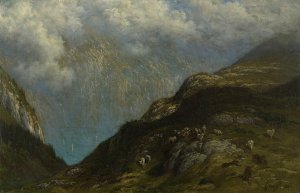 Paysage de montagne by Gustave Dore Oil Painting