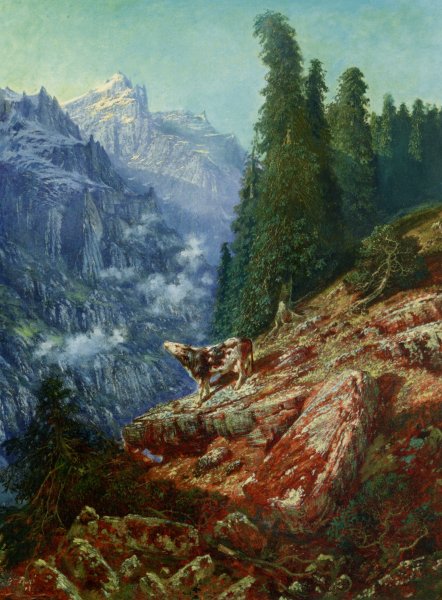 Main Product Photo of The Lost Cow Painting by Gustave Dore