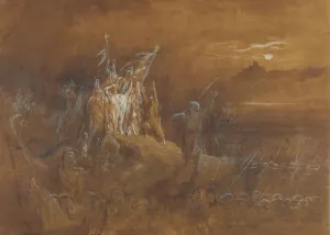 The Shades Of French Soldiers From The Past Exhort The Army To Victory On The Rhine by Gustave Dore Oil Painting