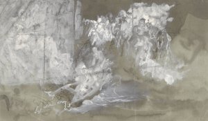 Wolk waarin figuren zweven by Gustave Dore Oil Painting