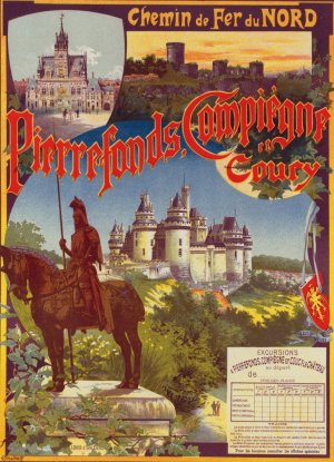 Affiche pour la Cie du Nord; 'Pierrefonds' by Gustave Fraipont Oil Painting