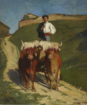On To The Basque Celebration by Gustave Henri Colin Oil Painting