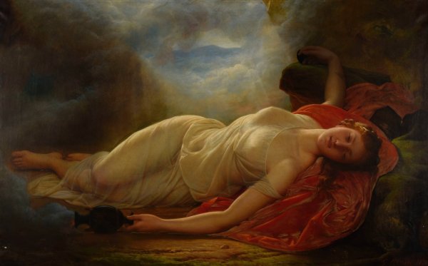 Psyche evanouie  by Gustave Housez - Hand-Painted Oil Painting Reproduction