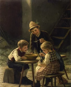 Baby Doll's Dinner painting by Gustave Igler