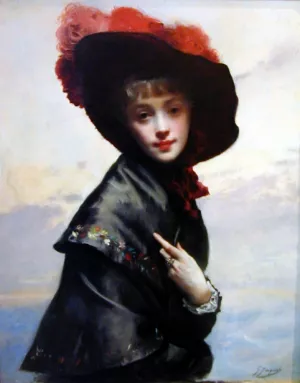 La Coquette by Gustave Jean Jacquet - Oil Painting Reproduction