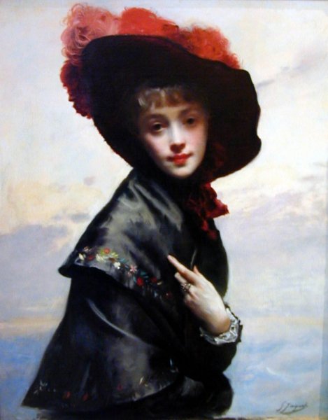 Main Product Photo of La Coquette Painting by Gustave Jean Jacquet