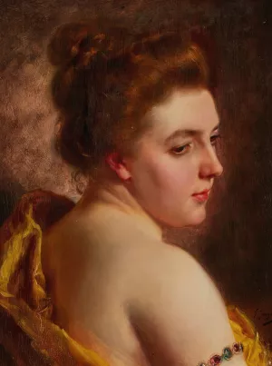 White Shoulders by Gustave Jean Jacquet Oil Painting