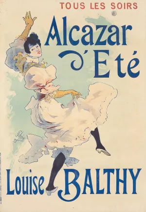 Alcazar d'Ete, Louise Balthy by Jules Cheret Oil Painting