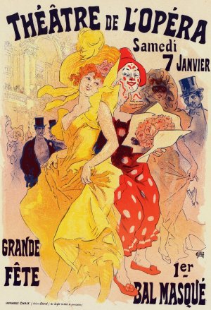Bals De L'opera En 1899 by Jules Cheret Oil Painting