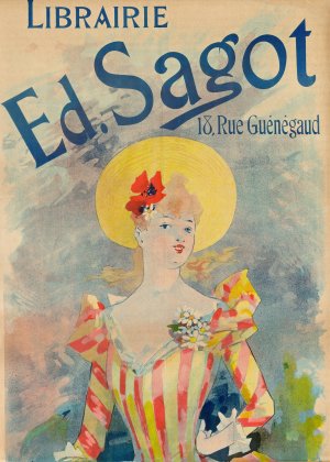 Bookstore Ed. Sagot by Jules Cheret Oil Painting