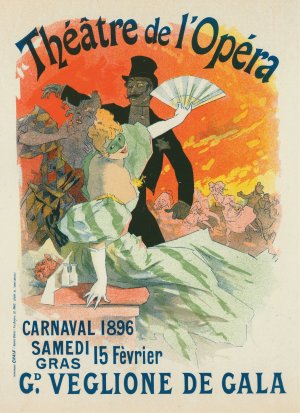 Carnaval 1896. Grand Veglione De Gala by Jules Cheret Oil Painting