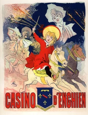 Casino d¥Enghien by Jules Cheret - Oil Painting Reproduction