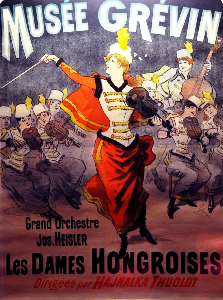 Main Product Photo of Cheret Affiche Dames Hongroises Painting by Jules Cheret