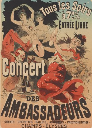 Concert des Ambassadeurs by Jules Cheret Oil Painting