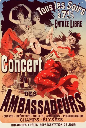Concert Des Ambassadeurs Oil painting by Jules Cheret
