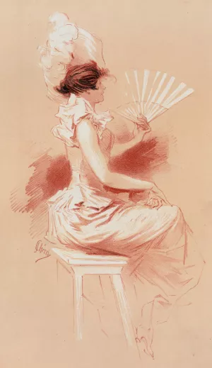 Dessin original pour les 'Maitres de l'Affiche' by Jules Cheret Oil Painting