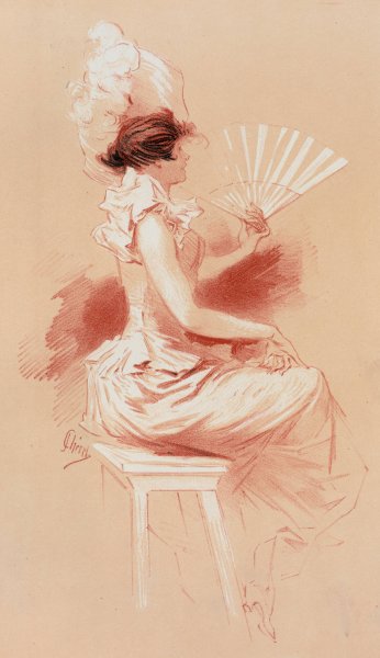 Dessin original pour les 'Maitres de l'Affiche' by Jules Cheret - Hand-Painted Oil Painting Reproduction