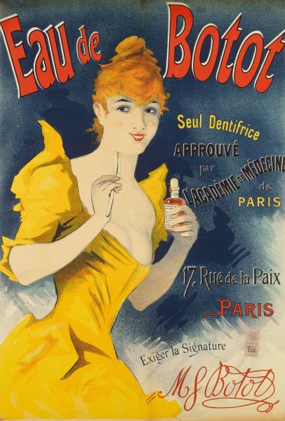 Eau De Botot  by Jules Cheret - Hand-Painted Oil Painting Reproduction
