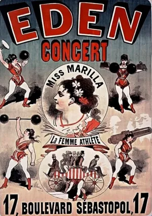 Eden-Concert by Jules Cheret - Oil Painting Reproduction