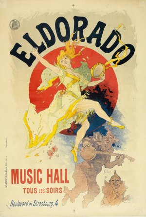 Eldorado, Music Hall by Jules Cheret Oil Painting