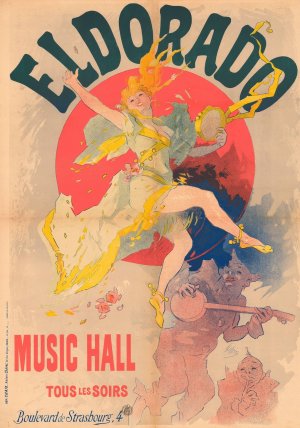 Eldorado - Music Hall by Jules Cheret Oil Painting