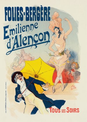 emilienne D'alencon by Jules Cheret Oil Painting