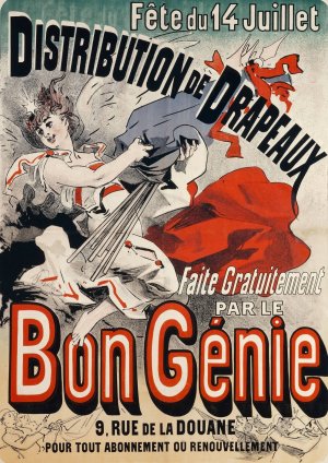 Faite Gratuitement Par Le Bon Genie by Jules Cheret Oil Painting