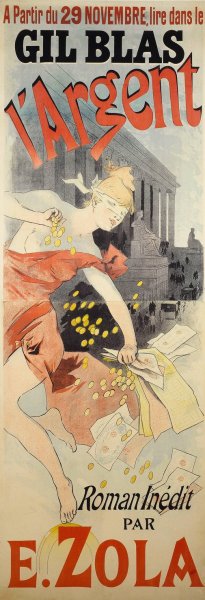 Gil Blas  L'argent  by Jules Cheret - Hand-Painted Oil Painting Reproduction