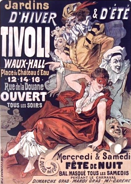 Main Product Photo of Jardin de Tivoli, Paris Painting by Jules Cheret