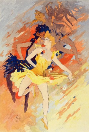La Danse by Jules Cheret Oil Painting