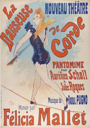 La danseuse de corde by Jules Cheret Oil Painting
