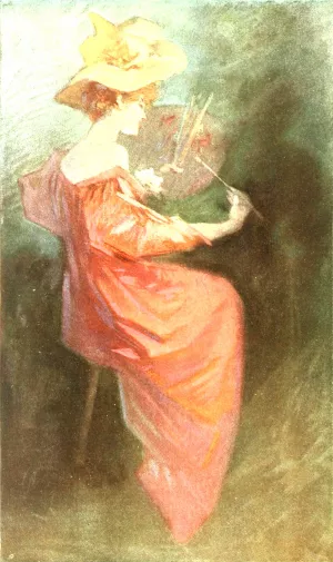 La Peinture by Jules Cheret Oil Painting