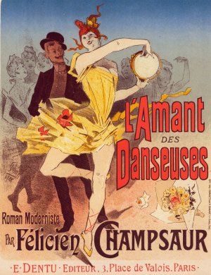 L'amant Des Danseuses by Jules Cheret Oil Painting