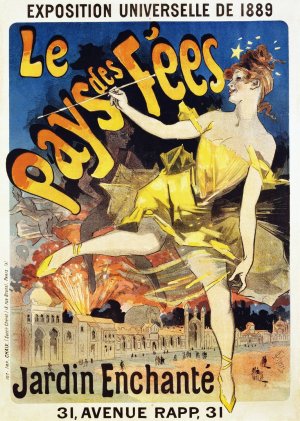 Le Pays Des Fees Poster by Jules Cheret Oil Painting